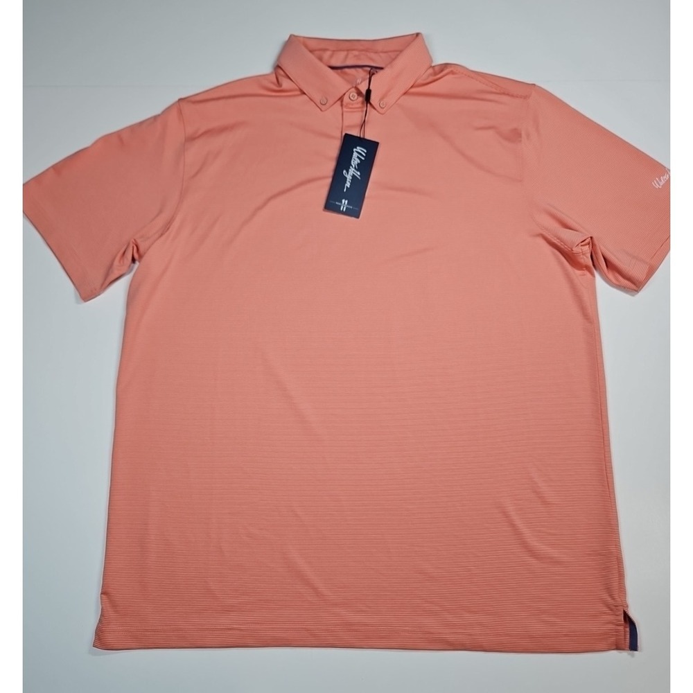 Walter Hagen Mens Pink Striped Performance 11 Golf Polo Shirt Size XL NWT